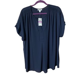 NWT Navy Blue Blouse